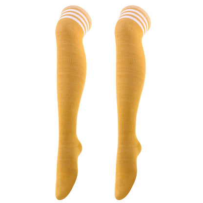 Women Jk Stockings Halloween Party Cosplay Socks Over Knee Thigh Socks Warm Stocking Women Boot Sock Triple Stripe Long Socks