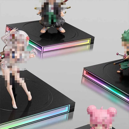 ARGB Infinite Mirror Display Stand for Case Handmade Figure Double Layer Design Fits 12cm PC Case Fan Base