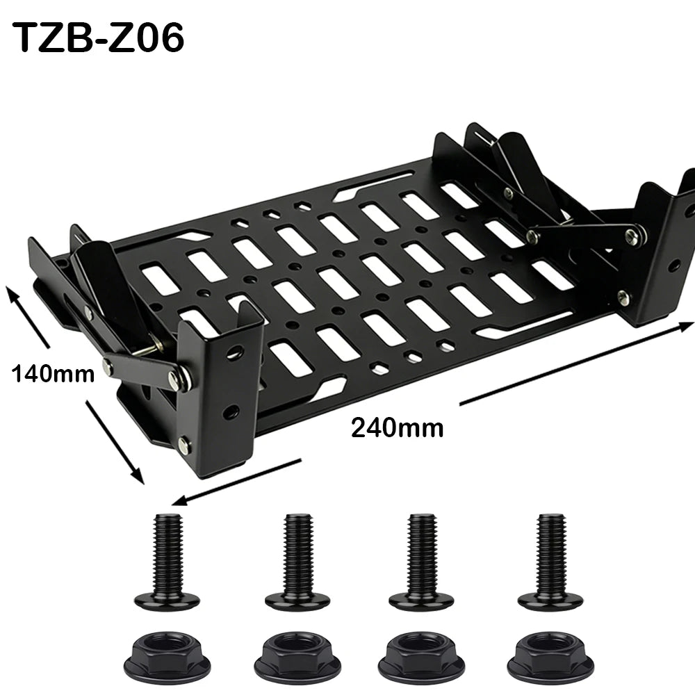 Universal Motorcycle Foldable Molle Side Panel For BMW Honda Yamaha KTM ADV Aluminum Luggage Box Storage Rack