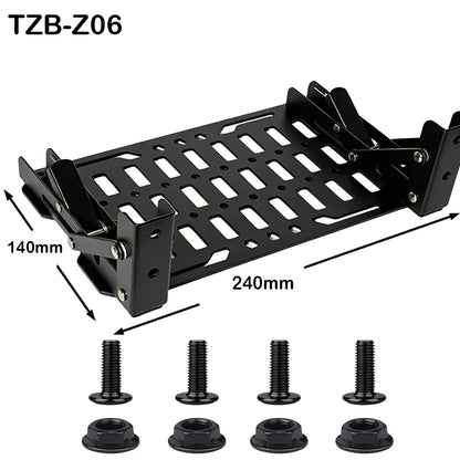 Universal Motorcycle Foldable Molle Side Panel For BMW Honda Yamaha KTM ADV Aluminum Luggage Box Storage Rack