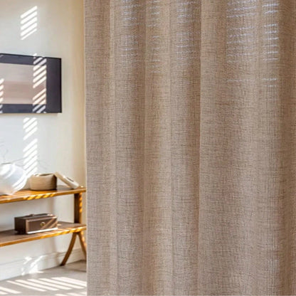 1pc Japanese linen sheer curtain windproof breathable semi dark bedroom living room partition curtain  Mosquito prevention