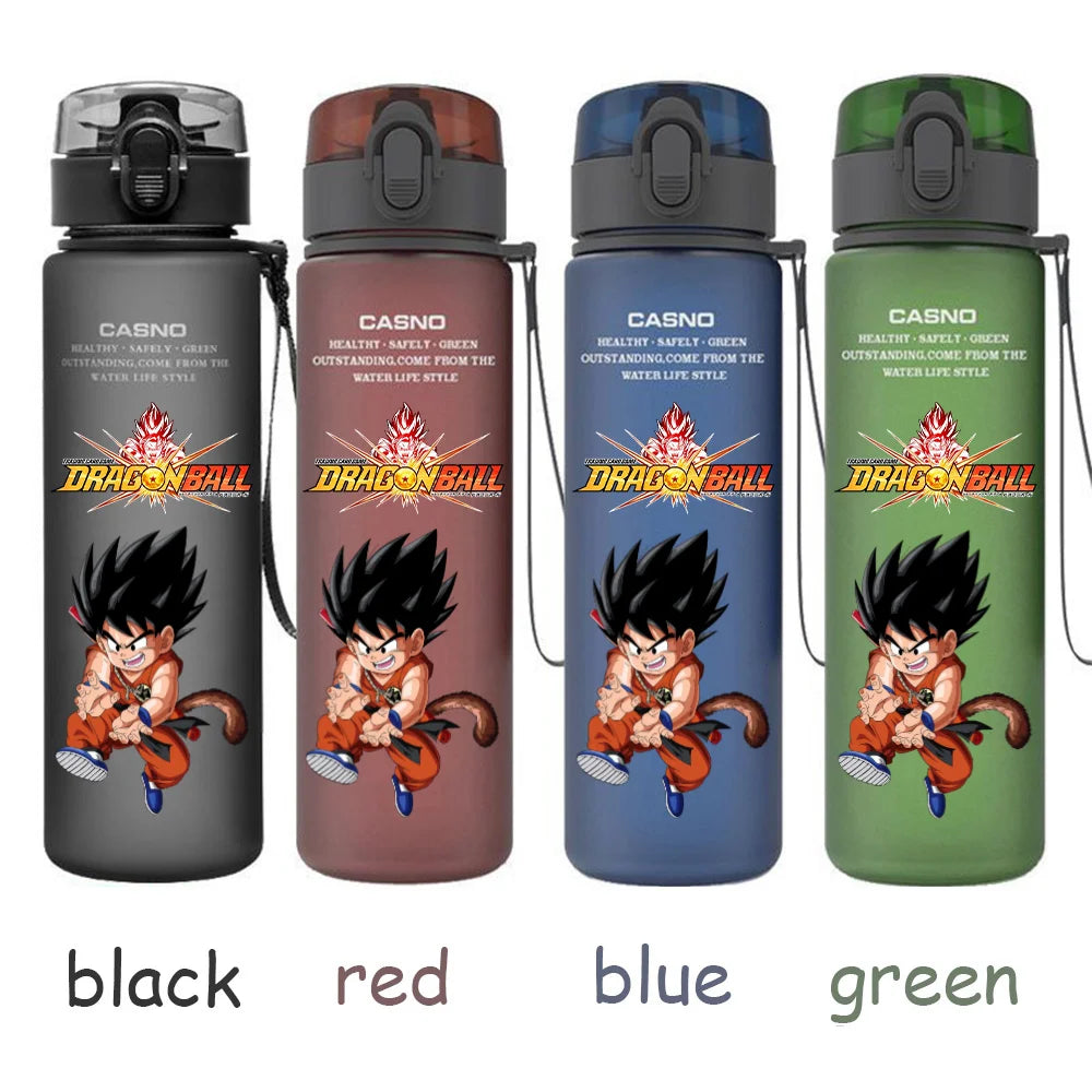 560ML Dragon Ball Water Cup Children Portable Plastic Goku Vegeta Bulma Cartoon Outdoor Large Capacity Sport Water Bottle Gift