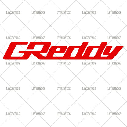 Self-Adhesive Custom Creative GREDDY Car Stickers Waterproof Sunscreen Vinyl Decal  PVC wholesale Car Accessories