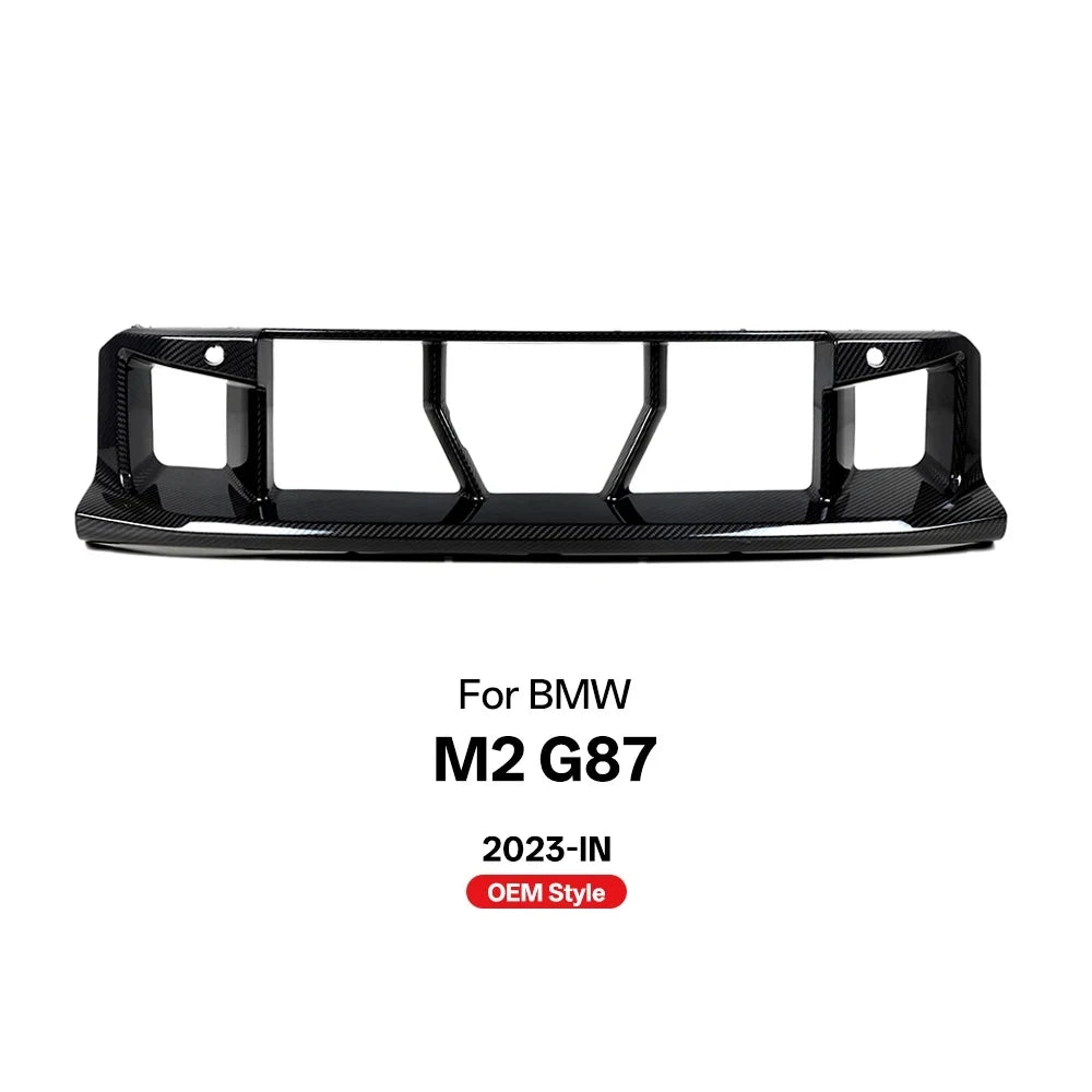 Real Dry Carbon Fiber Front Grille Center Trim for BMW M2 G87 OEM Style 2023-IN Air Intake Vents Bumper Grills Accessories