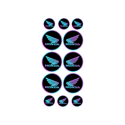 Universal 3D Motorcycle Car Wings Reflective Waterproof Soft Adhesive Sticker for Moto Racing Decorative Car Wing Decal