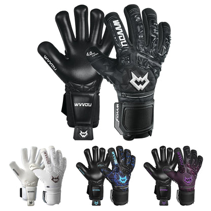 WVVOU Soccer Goalie Gloves for Adults and Youth, High Performance Goalkeeper Gloves with 5 Detachable Finger Saves