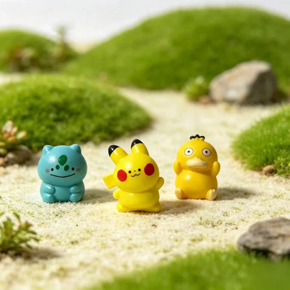6pcs Pokemon Pocket desktop Ornaments, Cute Anime Character Figurine Set, Collection Decoration, Fan Surprise Products