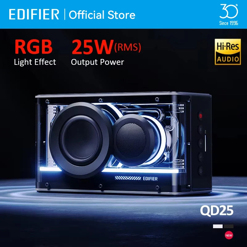 Edifier QD25 Bluetooth Speaker Tabletop Sound Box Hi-Res Audio Bluetooth 6.0 TWS Stereo 25W Output