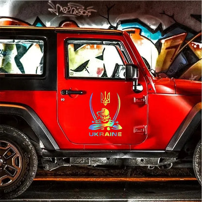 Ukraine Трезубец Тризуб Whole Body Waterproof Vinyl Car Sticker Decal Car Accessories Decor Pegatinas Para Coche