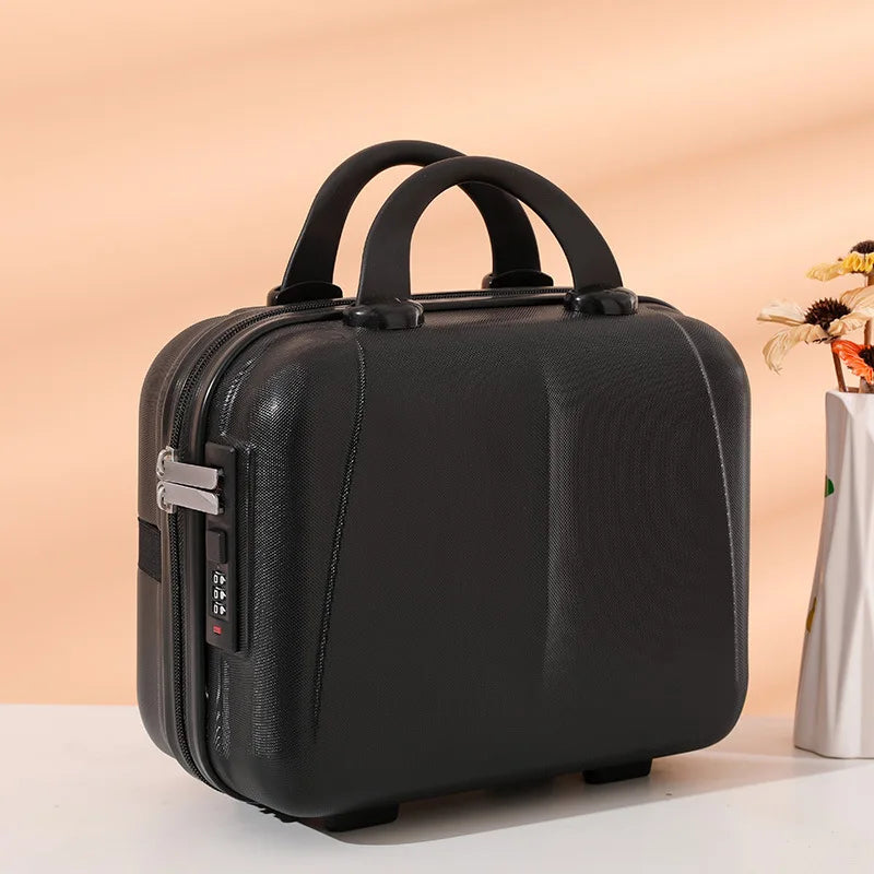 Portable Hand Suitcase With Password Lock Makeup Storage Bag Boarding Luggage Organizer Case Travel Cosmetic Box Festival Gift
