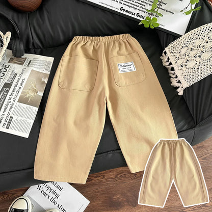 1 Piece Children's Spring Autumn Trousers Boys Girls Straight Pants Casual Trousers