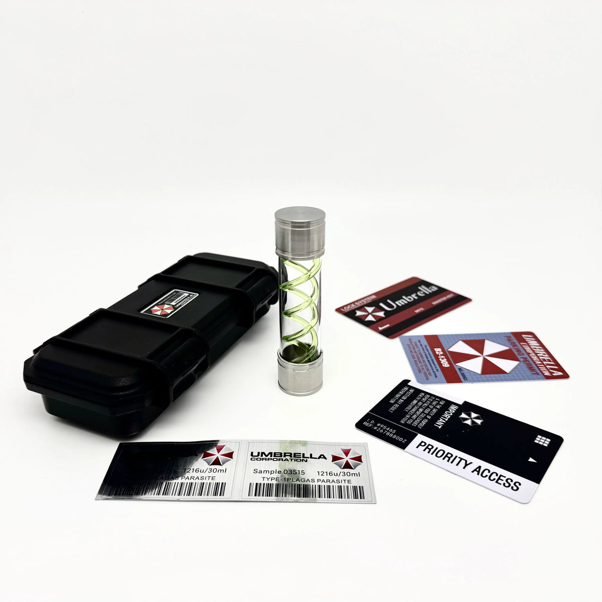 Resident Evil Handmade T-Virus Sample Bottle Model Toy - Umbrella Corporation Box Game Collectible