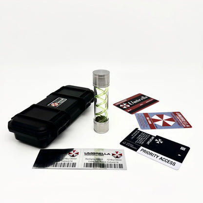 Resident Evil Handmade T-Virus Sample Bottle Model Toy - Umbrella Corporation Box Game Collectible