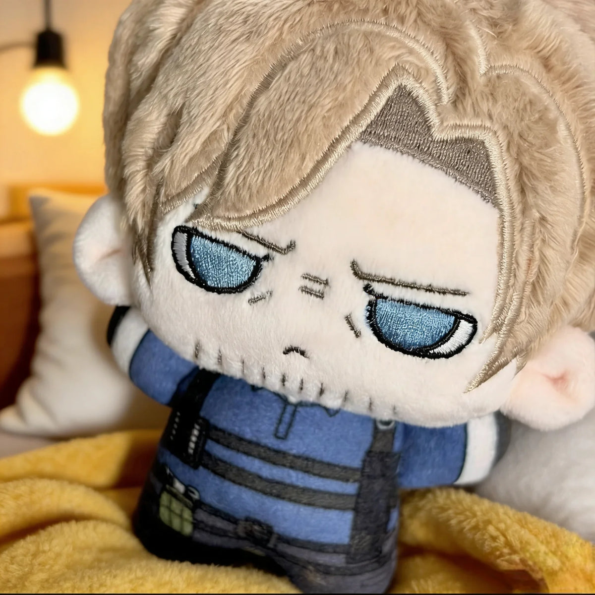 10cm Resident Evil Requiem Leon.Scott.Kennedy Anime Figures Plush Cosplay Dress Up Cotton Doll Toys for Childrens Cute Pendant