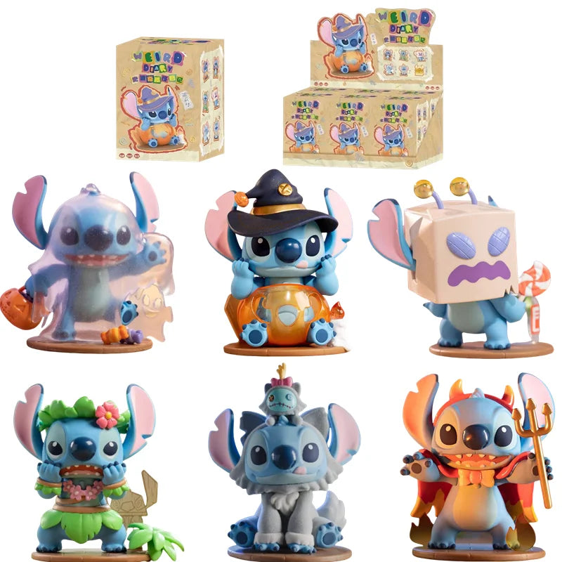 Stitch Weird Diary Series Anime Figures Creative Cute Doll Statue Model Mystery Blind Box Toys Desktop Ornament Birthday Gifts