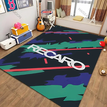 13 Styles R-Recaro Logo Pattern Printed Rug for Living Room, Bedroom, Office, Large Area,Stain Resistant Carpet,Stylish Gift Mat
