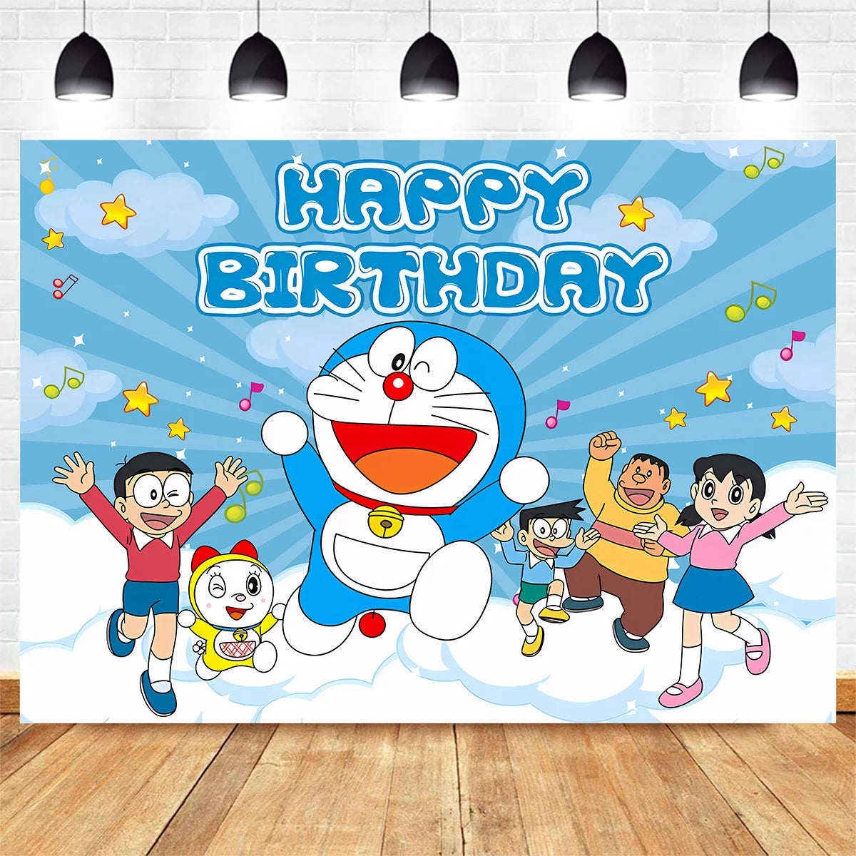 Cartoon Doraemoned Birthday Party Decoration Tableware Cup Plate Tablecloth Napkin Backdrop Cartoon Cat Party Favors Supplies