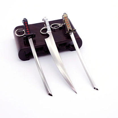 Bleach Mini Sword Model Keychain Zangetsu Zanpakutou Hitsugaya Toushirou Katana Keychains Accessories llaveros