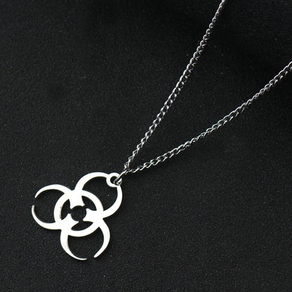 Stainless Steel Residents Evils Pendant Necklace Corporation Symbol Chain Necklace Fans Cosplay Party Jewelry Accessories Gift