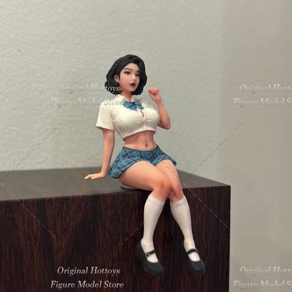 1/64-1/16 Scale Female Soldier Short Hair Uniform Girl Mini Realistic Sculpture Full Set About 2.3-9.1cm Action Figure Doll