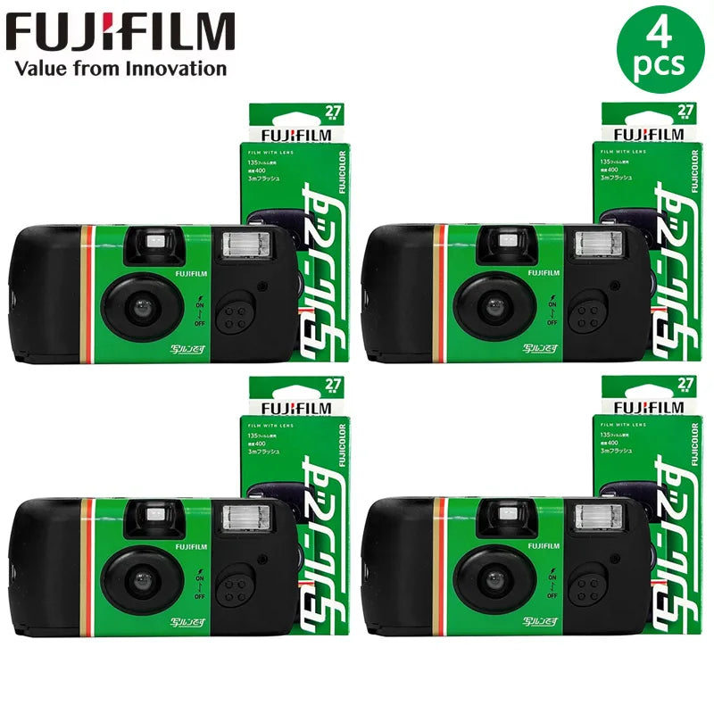 1-6PCS Fujifilm QuickSnap ACE 400 Power Degrees with Flash 27 Photo Exposures Single Use One Time Use Disposable Film Camera