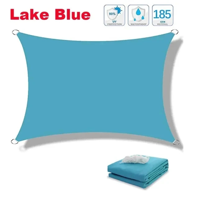 Outdoor Awnings Waterproof Sun Shade Sail Garden Canopi For Terrace Car Canvas Awning Rectangle Pool Sun-Shelter Sunshade Sail