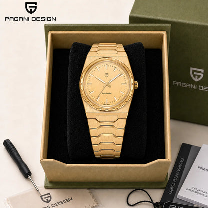 PAGANI DESIGN 2026 New V2 7mm Fashionable Quartz Watch 10Bar Waterproof Gift Leather sapphire C3 Two Pointers Reloj Hombre Watch