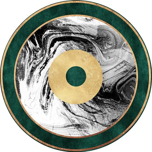 New Chinese Style Round Carpets for Living Room Home Decor Anti-Slip Floor Mat Bedroom Bedside Rug Art Studio Large Area Carpet