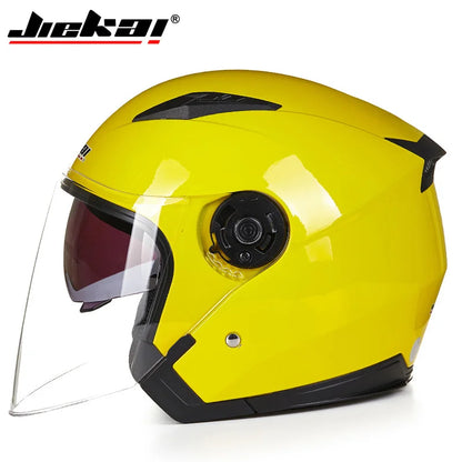 JIEKAI -512 Motorcycle double lens half helmet Cascos Para Moto Racing helmets ABS Helmet Moto Casque for Women/Men Casco Moto
