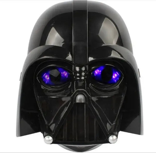 LED Glow Flshing Star Wars Mask Plastic Black White Warrior Darth Vader Masks Helmet Costume Halloween Party for Cosply Mask