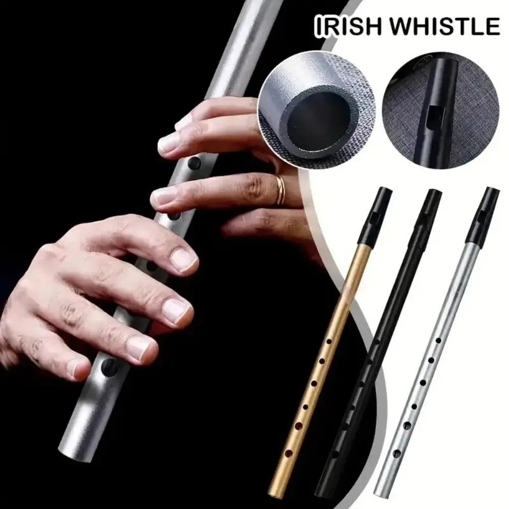C/D Key Irish Whistle Flute 6 Holes Rich Tone Aluminum Tin Whistle Easy-to-learn Irish Tin Whistle Musical Instruments
