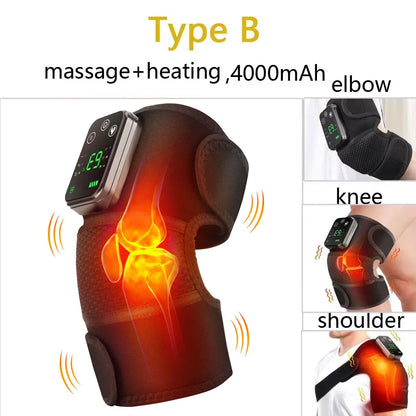 3 in 1 Electric Massager for Knee Shoulder Elbow Leg 5000mAh Battery Heating Knee Brace, Rechargeable Vibration Massage Wrap