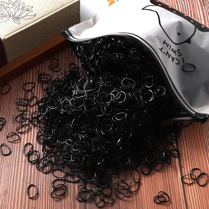 2000Pcs/bag Popular Children's Rubber Band Small Disposable Small Leather Case Tied Headrope Girls Hair Accessories