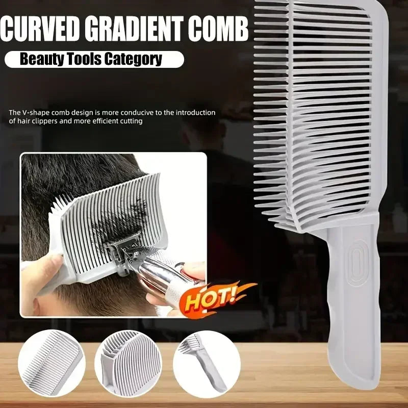 Fading Comb Professional Barber Clipper Blending Flat Top Hair Cutting Comb For Men Heat Resistant Fade Brush Salon Styling Tool