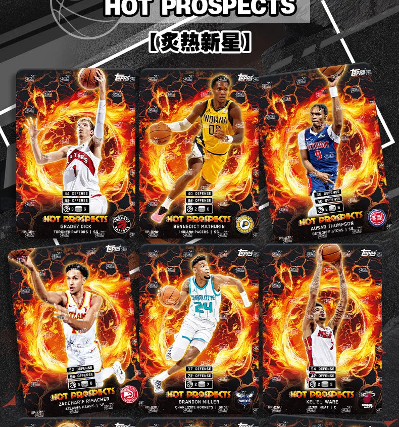In Stock Card Game TOPPS Star Card 2025 NBA MATCH ATTAX Basketball Battle Energy Package Genuine Card Collection Gift