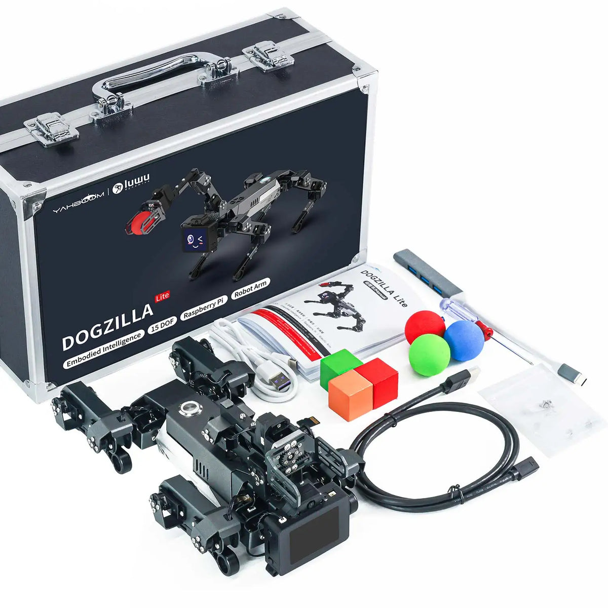 DOGZILLA-Lite Quadruped Bionic Robot Dog AI Vision Large Model Intelligent Programming Electronic Kit for Raspberry Pi