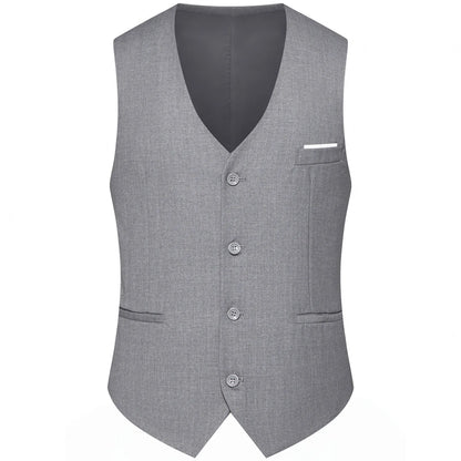 High Quality Men Suit Vest Waistcoat Business Casual Slim Groom Groomsman Wedding Men's Dress Blazer Vests 9 Colors Formal Party