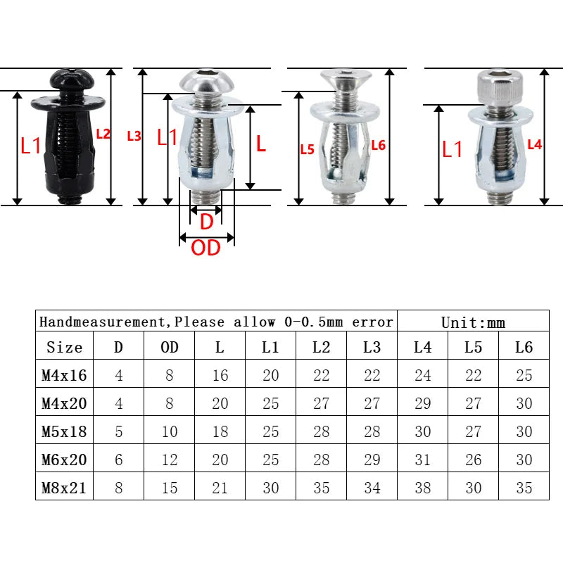 M4 M5 M6 Petal Rivet Nuts Carbon Steel Molly Jack Nut License Plate Fixing Metal Panel Clamp Lock Rivnut Screw Nut Kit Nutsert