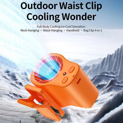 Car Fan USB Rechargeable Portable Clip-on Desk Fan LED Display 360° Rotation Quiet Powerful Airflow for Camping Travel Office
