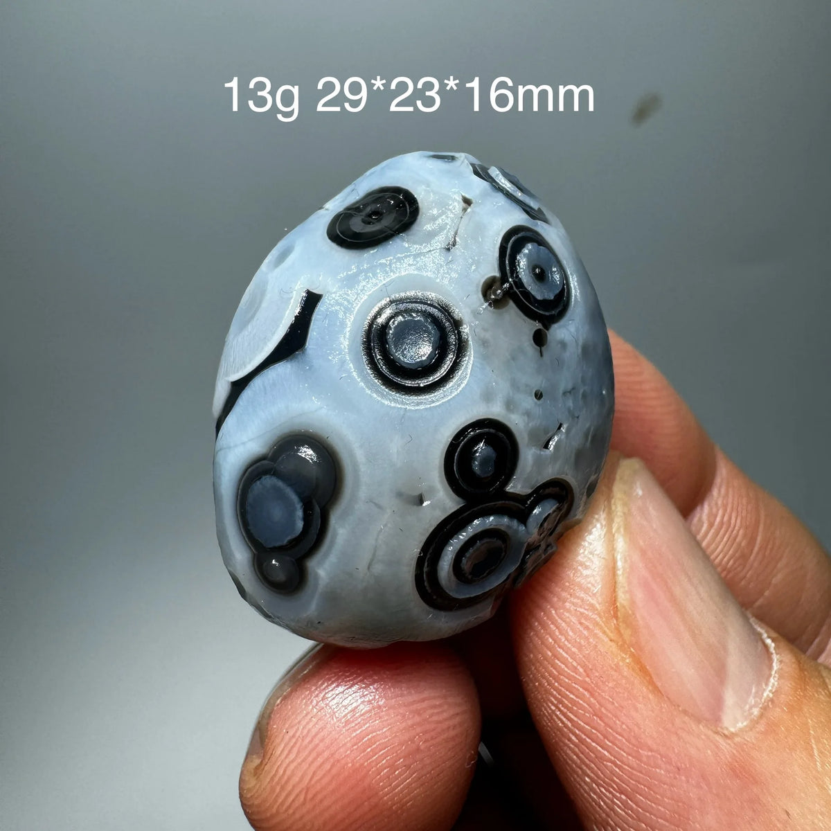 Natural Sardonyx Black Agate Alxa Gobi Eye Rock Mineral Specimen Energy Crystal Chakra Reiki Healing Stone Garden Decor DD1-8