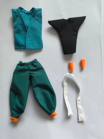 In Stock Shf 1/12 Scale Toys Goku Daoist Robe Orange Blue Uniforms Dragon Ball Series Figures Training Suit Goku Clothes Model