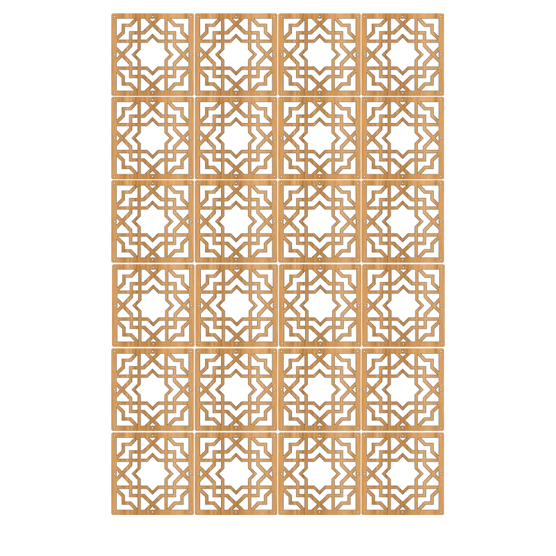 10pcs Room Hanging Screen Partition Guest Room Divider Panel wooden color Living Room Office Simple Chinese Hollowing Screen