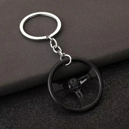 Stainless Steel Car Keychains Brake Disc Turbocharger Gear Design Keyrings Creative Mechanical Car Parts Keychain Gift for Men