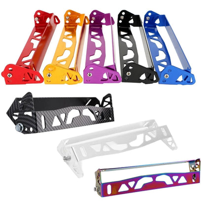UNIVERSAL ADJUSTABLE JDM LICENSE PLATE HOLDER FRAME TILT RELOCATOR BRACKET BLACK