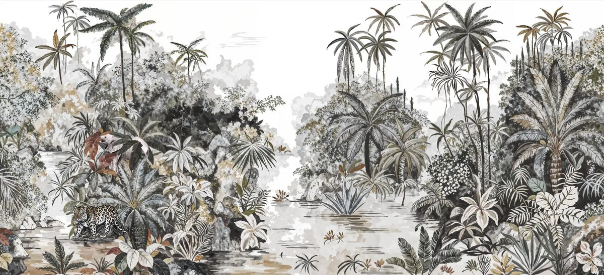 Custom Nordic Southeast Asian American Landscape Wallpaper Guest Restaurant Bedroom Background Jungle Tropical Plant Wall Paper