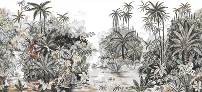 Custom Nordic Southeast Asian American Landscape Wallpaper Guest Restaurant Bedroom Background Jungle Tropical Plant Wall Paper