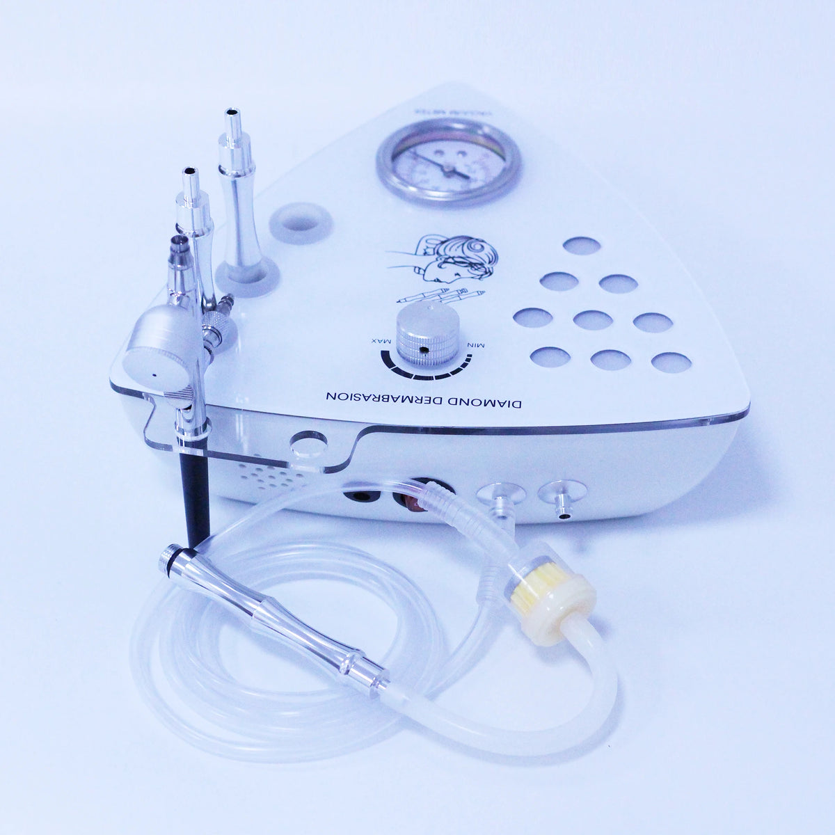Beemyi Diamond Tip Facial Microdermabrasion Machine - Skin Exfoliation Vacuum Therapy Device for Wrinkle Reduction