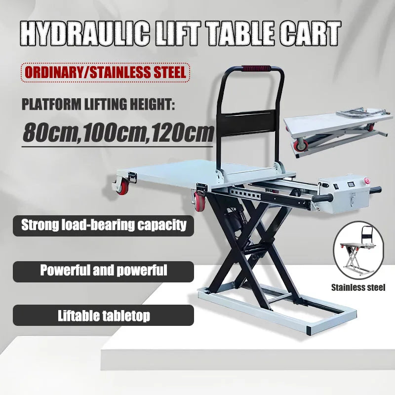 New 300KG Electric Hydraulic Lithium Battery Lifting Platform Cart Suitable for Small Truck Van Lifting Table Small Lifting Tabl