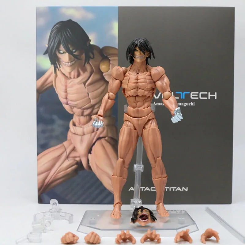 Kaiyodo Attack on Titan The Female Titan Annie Leonhart Revoltech Yamaguchi Anime Action Figures Figurine Ko Model Toys Gift