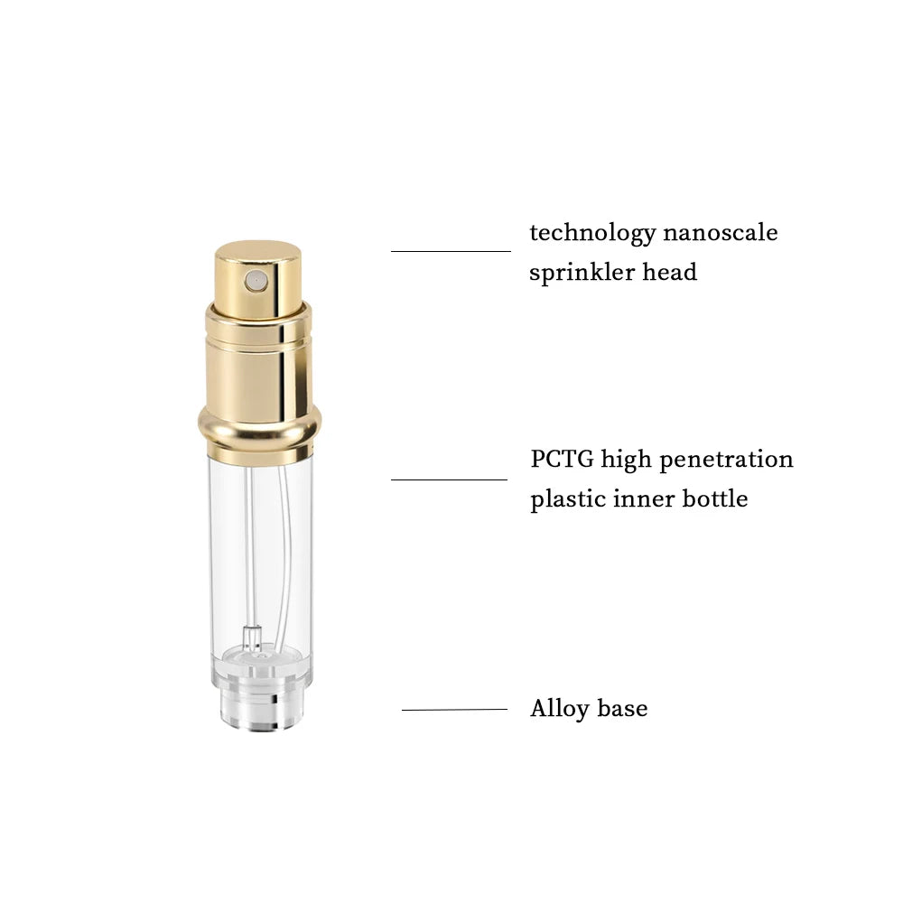 5ml Perfume Refill Bottle Portable Mini Refillable Spray Jar Scent Pump Empty Cosmetic Containers Atomizer for Travel Tool